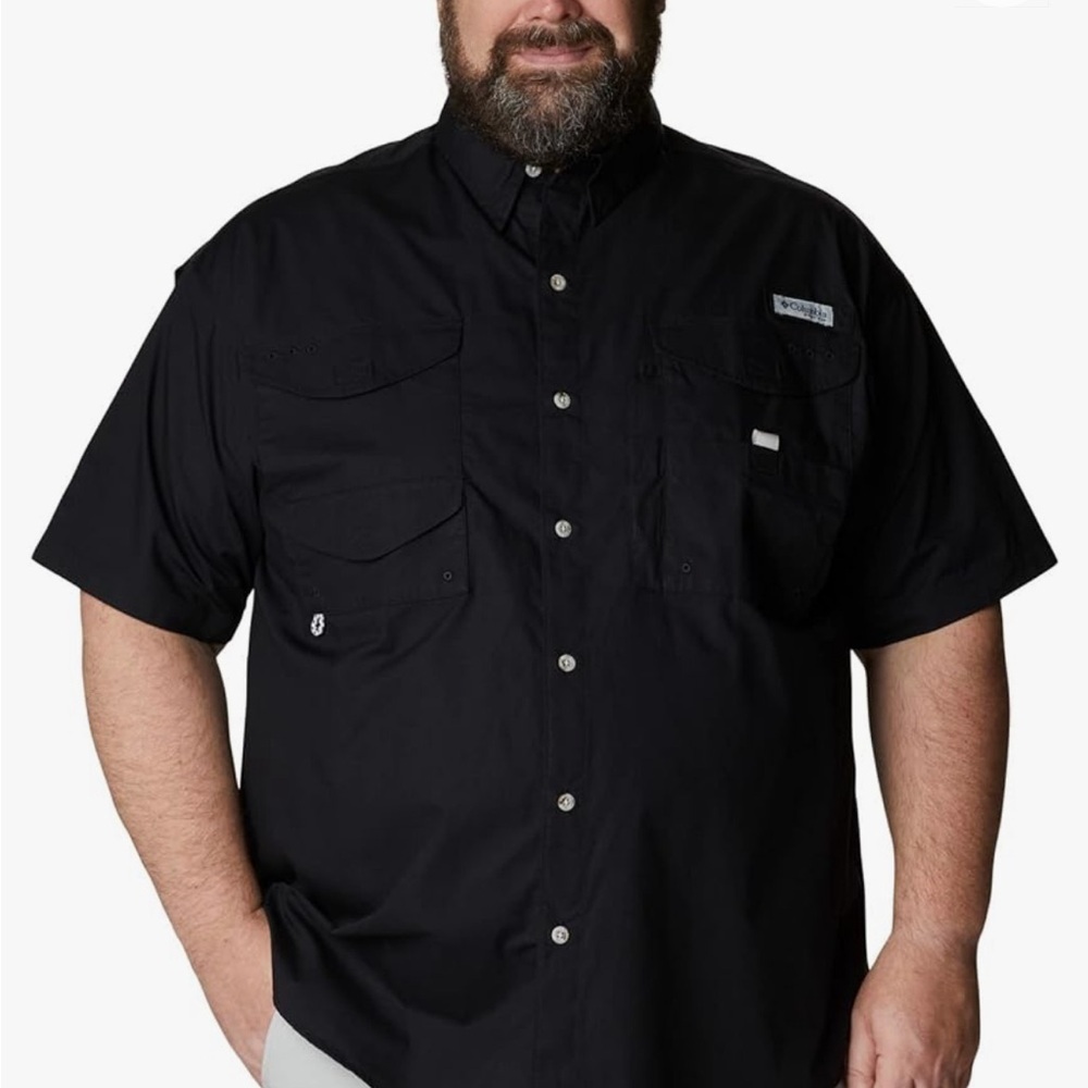 NWT Columbia Men’s Black Boneheaded Short Sleeved Shirt Size XXL.